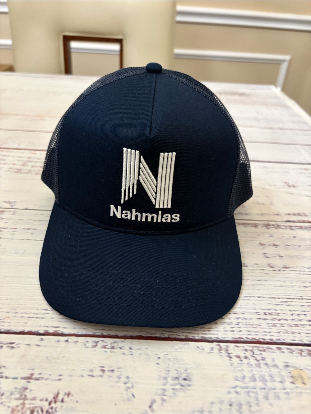 NWT NAHMIAS Logo Trucker
Cap in Cotton